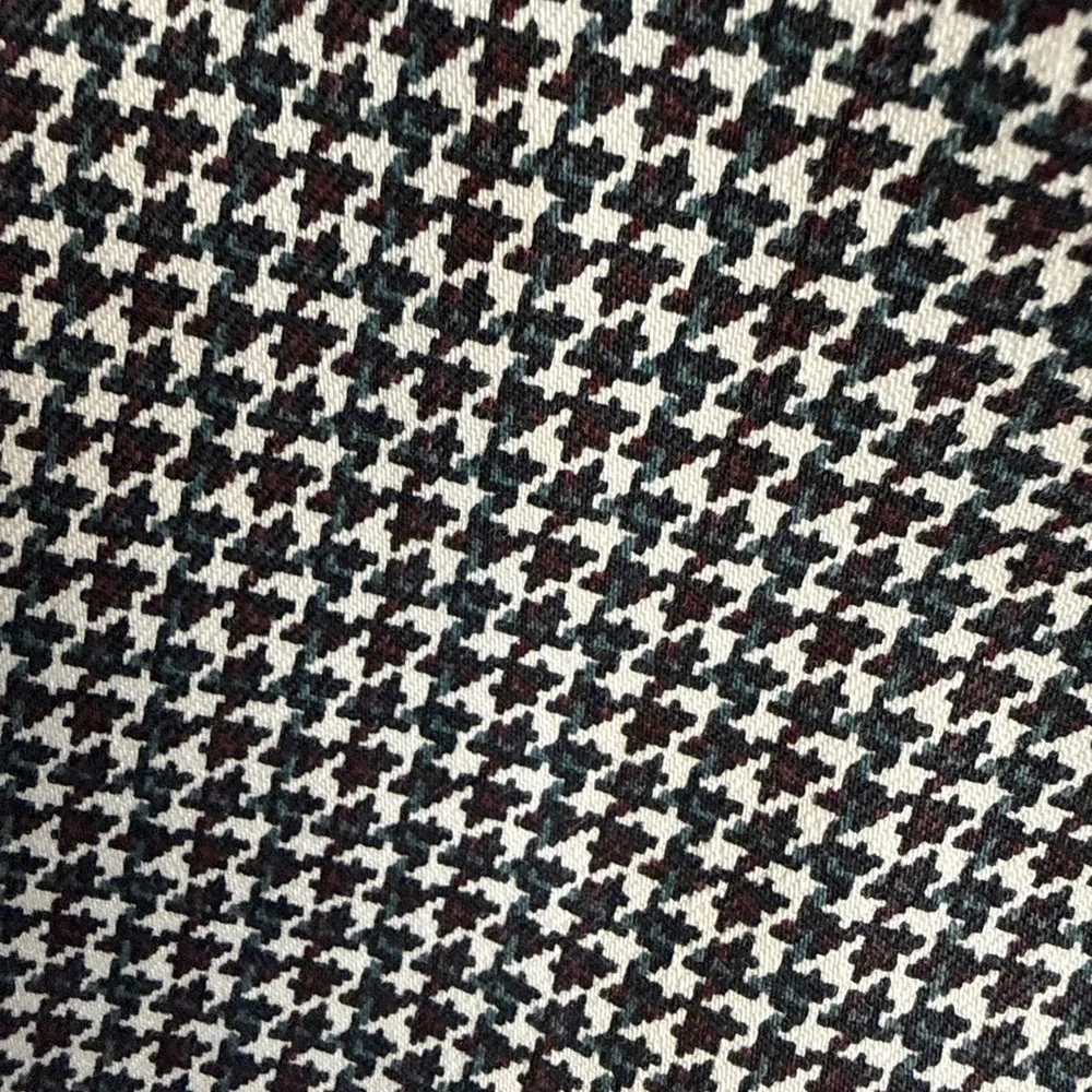 Madewell Green and Burgundy Houndstooth Pants - Picture 6 of 6